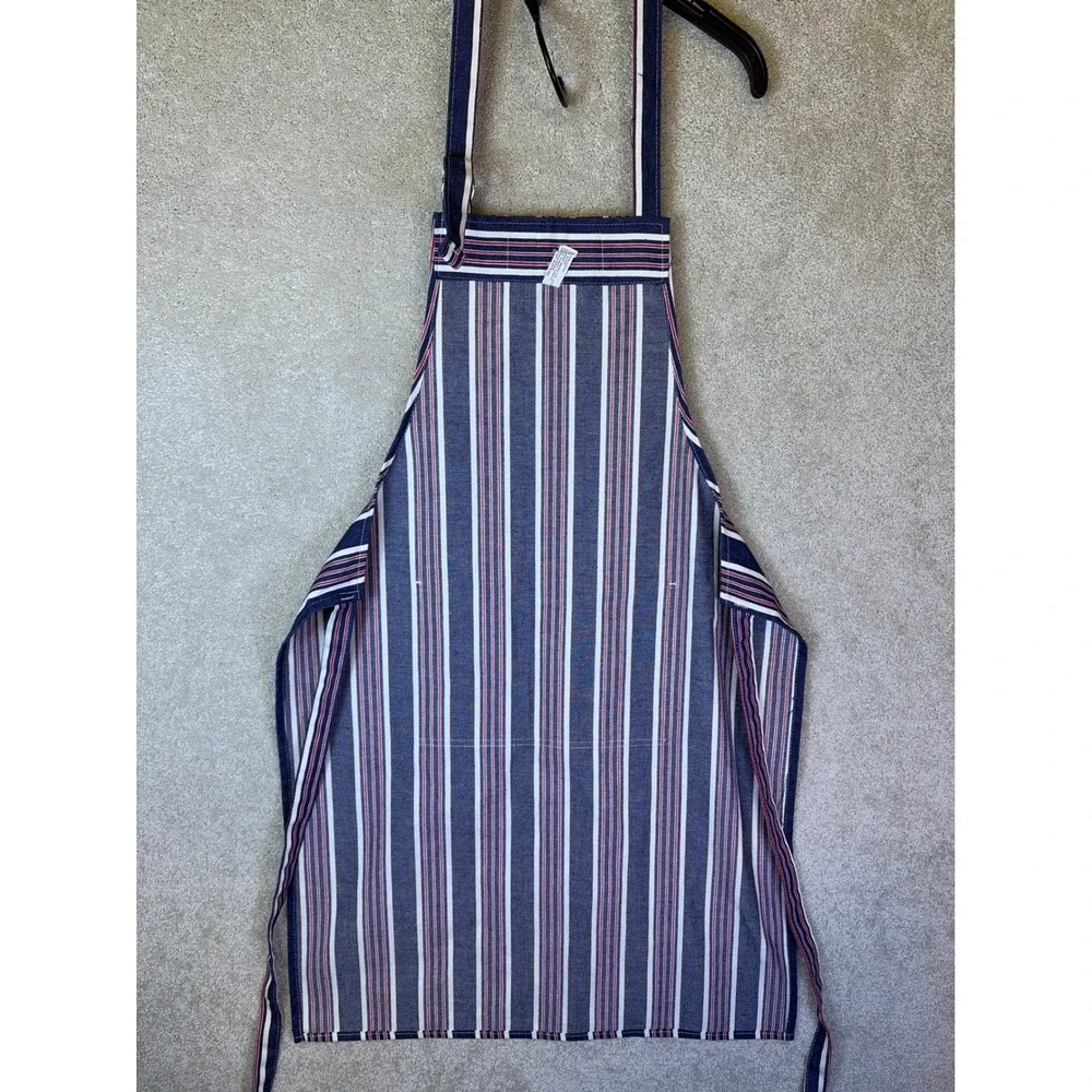 Now Designs Paris Bistro Apron Unisex OS Red White Blue Striped USA Made Retro
